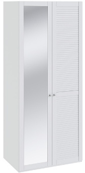 Шкаф для одежды с 1-ой глухой и 1-ой с зеркальной дверью «Ривьера» СМ 241.07.002 R (Ш×Г×В): 895×582×2111 ― Мебель в Краснодаре