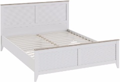 Двуспальная кровать с изножьем «Ривьера» СМ 241.01.001 (Ш×Г×В): 1682×2060×1026
