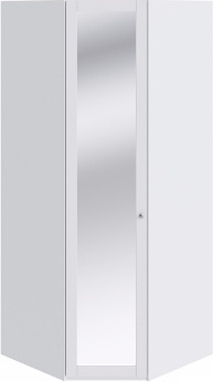 Шкаф угловой с 1-ой дверью с зеркалом «Ривьера» СМ 241.07.003 (Ш×Г×В): 894×894×2111 ― Мебель в Краснодаре