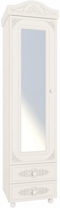 Ассоль. Шкаф-Пенал АС-01 с зеркалом Белое Дерево Ш532хГ416хВ2100 ― Мебель в Краснодаре