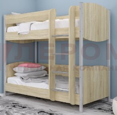 Кровать КР-123 двухъярусная (сп.м.:900х1900) 1975x1780x970(1120) мм ― Мебель в Краснодаре