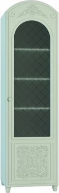Соня СО-14К Стеллаж стекло Мята/Салат шагрень (ШхГхВ): 600 х 500 x 2135