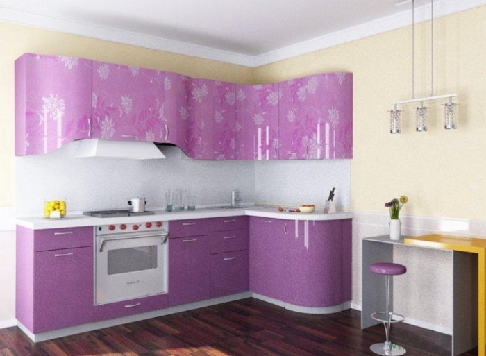 Кухня Анастасия тип 3 Фиолетовый Металлик