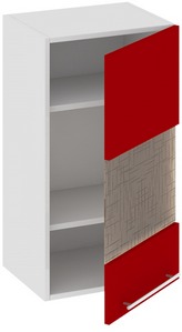Шкаф верхний со стеклом (правый) (АССОРТИ (Вишня)) В_72-40_1ДРс(Б) Размеры (Ш×Г×В): 400×323×720