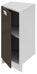 Шкаф нижний торцевой (левый) (БЬЮТИ (Грэй)) НТ_72-40(45)_1ДР(Б) Размеры (Ш×Г×В): 400×582×822 ― Мебель в Краснодаре