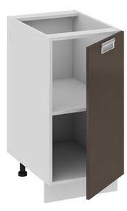 Шкаф нижний (правый) (БЬЮТИ (Грэй)) Н_72-40_1ДР(А) Размеры (Ш×Г×В): 400×582×822 ― Мебель в Краснодаре