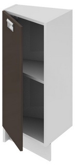 Шкаф нижний нестандартный торцевой (левый) (БЬЮТИ (Грэй)) НнТ_72-40(45)_1ДР(Б) Размеры (Ш×Г×В): 400×432×822 ― Мебель в Краснодаре