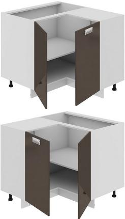 Шкаф нижний нестандартный угловой с углом 90 (БЬЮТИ (Грэй)) НнУ90_72_2ДР(НнУ) Размеры (Ш×Г×В): 1050×900×822 ― Мебель в Краснодаре