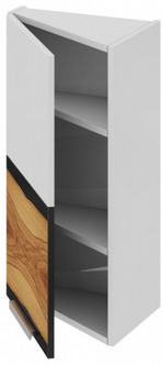 Шкаф верхний торцевой (левый) ВТ_72-40(45)_1ДР(А) Фэнтези (Вуд) (Ш×Г×В): 400×323×720 ― Мебель в Краснодаре