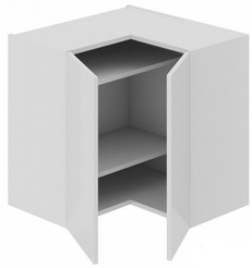 Шкаф верхний угловой с углом 90° ВУ90_60_2ДР(ВУ) Фэнтези (Белый универс.) (Ш×Г×В): 600×600×600