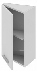 Шкаф верхний торцевой ВТ_60-40(45)_1ДР Фэнтези (Белый универс.) (Ш×Г×В): 400×323×600