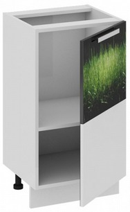 Шкаф нижний нестандартный (правый) Нн_72-45_1ДР(А) Фэнтези (Грасс) (Ш×Г×В): 450×432×822 ― Мебель в Краснодаре