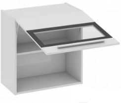Шкаф верхний со стеклом В_60-60_1ДОс Фэнтези (Белый универс.) (Ш×Г×В): 600×323×600