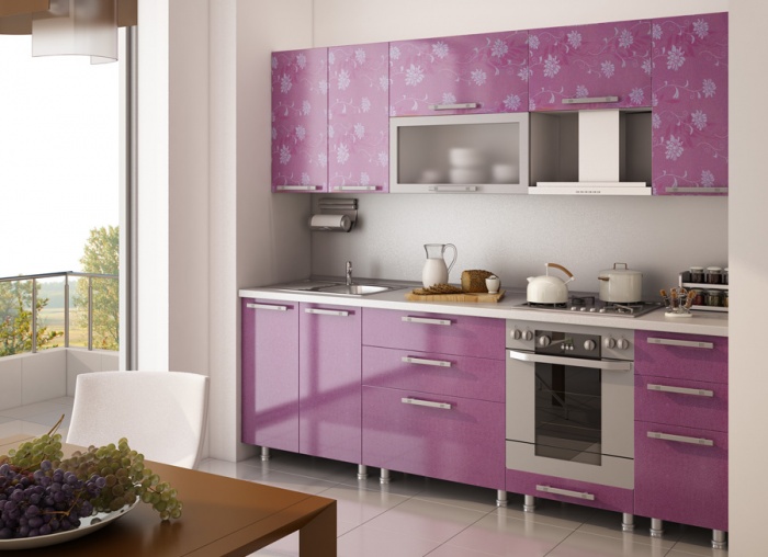 Кухня Анастасия тип 3 Фиолетовый Металлик