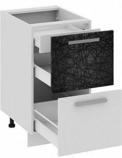 Шкаф нижний с 2-мя ящиками и 1-м внутренним	 Н2я1_72-45_2Я Фэнтези (Лайнс) (Ш×Г×В): 450×582×822