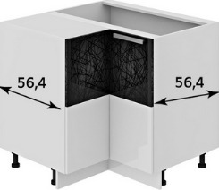 Шкаф нижний угловой с углом 90° НУ90_72_2ДР(НУ) Фэнтези (Лайнс) (Ш×Г×В): 900×900×822 ― Мебель в Краснодаре