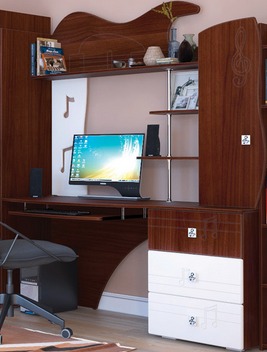 Стол компьютерный «Мелодия» (Ш1800 x В2020 x Г655)мм ― Мебель в Краснодаре