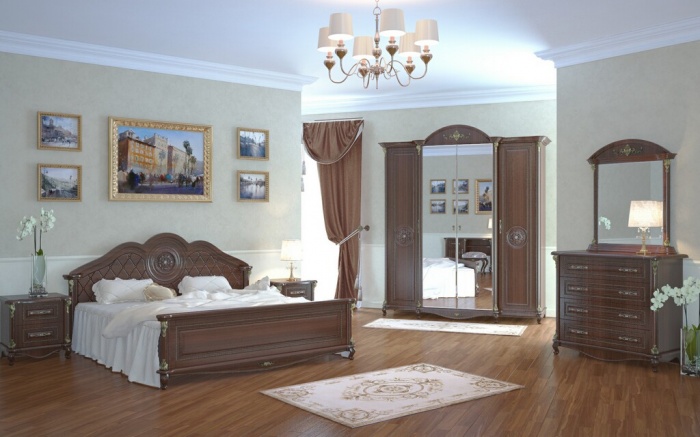 Спальня Да Винчи Орех ― Мебель в Краснодаре