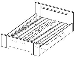 Грация кровать 1,6Х2 ШВГ (1700х860х2080)