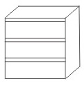Комод встроенный к шкафу  ИД 01.71А  В: 784 Ш: 842 Г: 516 ― Мебель в Краснодаре
