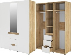 Шкаф для одежды МН-026-08  Ш х В х Г: 158 х 220 х 60 см ― Мебель в Краснодаре