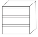 Комод встроенный к шкафу  ИД 01.119А  Венге  В: 677 Ш: 842 Г: 478 ― Мебель в Краснодаре