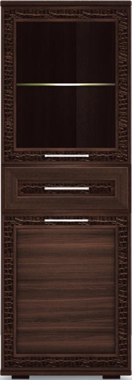 Шкаф низкий со стеклом ГТ.018.307  В: 1723  Ш: 600  Г: 455 ― Мебель в Краснодаре