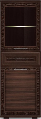 Шкаф низкий со стеклом ГТ.018.307  В: 1723  Ш: 600  Г: 455